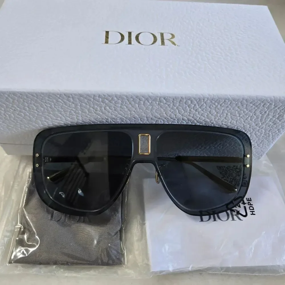 Dior ULTRADIOR MU B0B0 BRAND NEW Sunglasses Gold Blue Unisex Mask